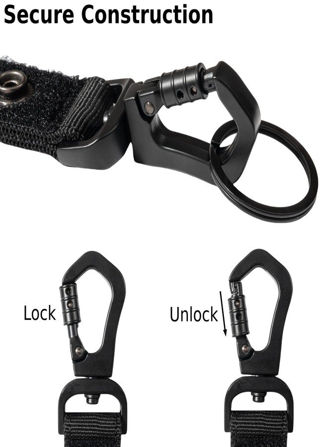 VEPKOIT Belt Loop Key Holder for Men with Key Rings, Heavy Duty Key Ring Holder with Self-Locking Metal Gate Clip, EDC Keychain Accessories Men Key Chain, Outdoor Carabiner Key Ring Clip Car Key Chain for Men - Image 2
